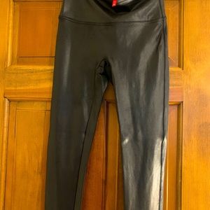 Spanx leather look leggings! Never worn !